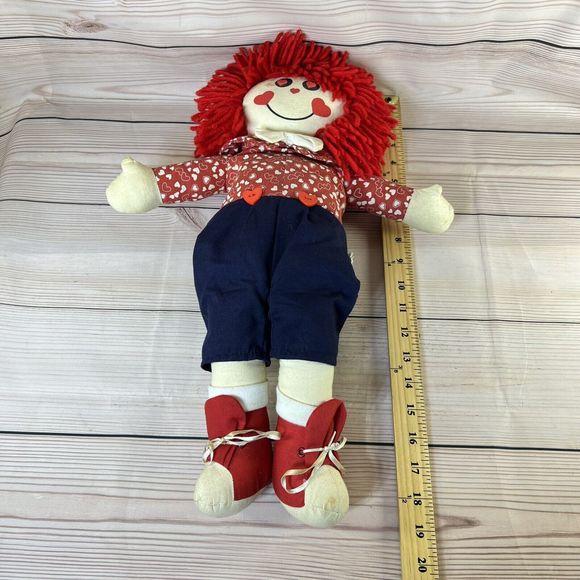 VTG Raggedy Andy Rag Doll 19” Singing & Swaying Sitting Stuffed PBC -Works/Dirty - Picture 14 of 16